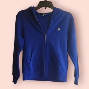Polo by Ralph Lauren Royal Blue Youth Athletic Full Zip-Up Hoodie
